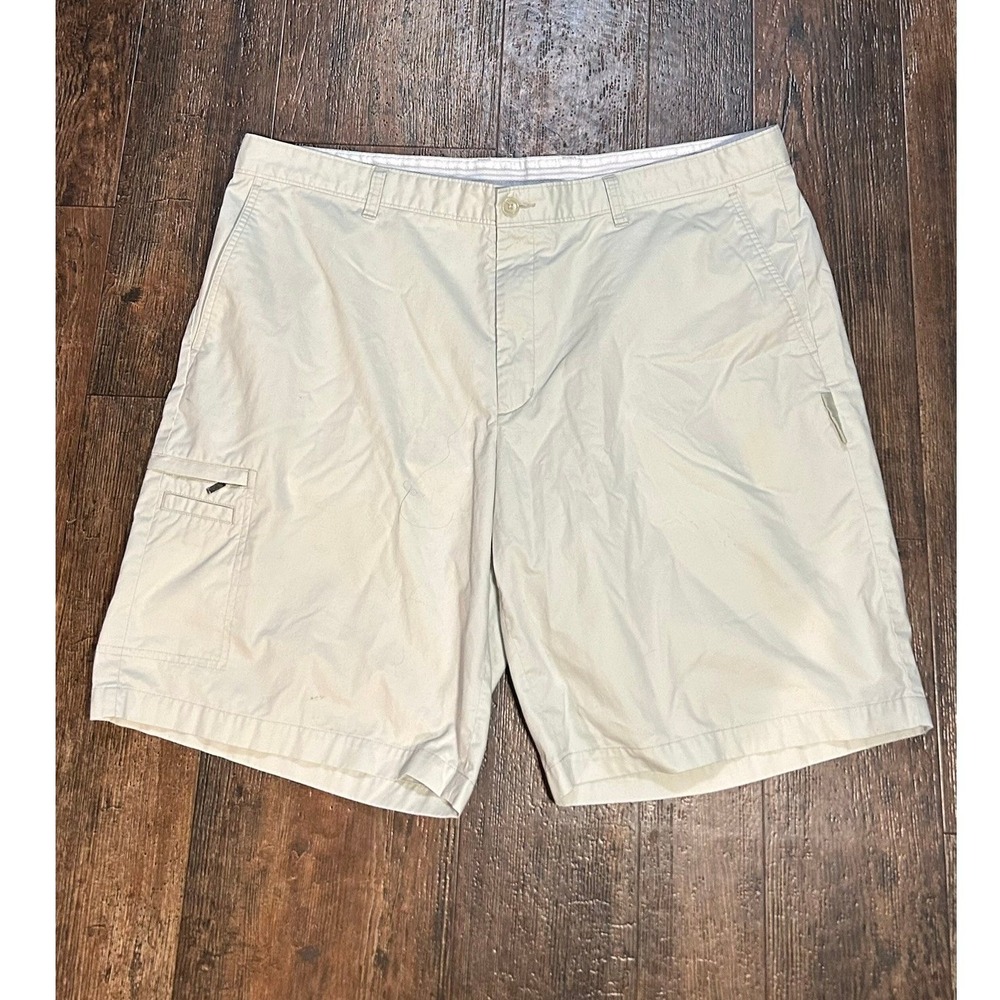 Greg Norman for Tasso Elba Five Iron Khaki Cargo Golf Shorts Size 42 Beige